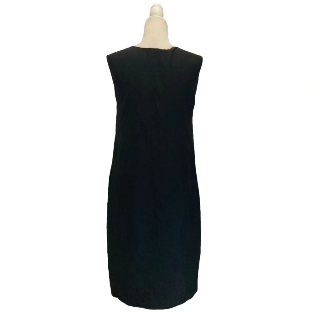 Genny Made in Italy Midi Sleeveless Dress Scoop neck Black - Picture 8 of 9